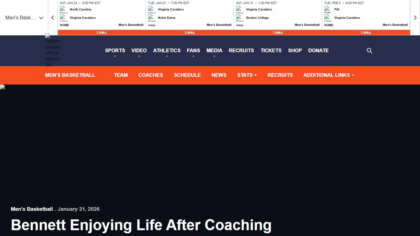 Home Page - Men's Basketball - Virginia Cavaliers Official Athletic Site